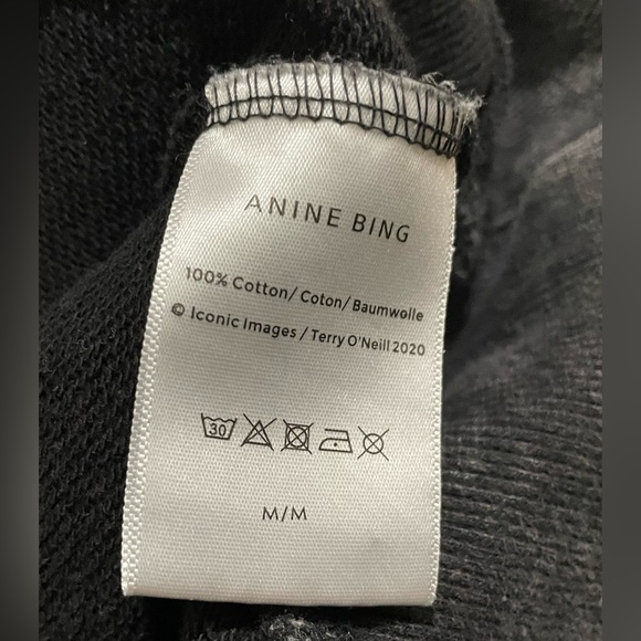 NEW Anine Bing Ramona New York Sweatshirt, Black, Women’s Medium - Picture 8 of 11